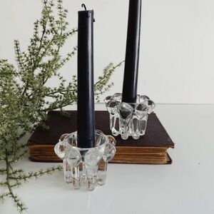 Vintage Anchor Hocking Boopie Bubble Candle Holders